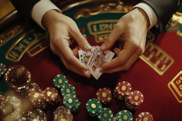 Mobile phone displaying live dealer table interface